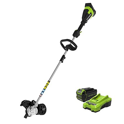 Greenworks 40V 8-Inch Brushless Edger, 4Ah USB Battery and Charger Included