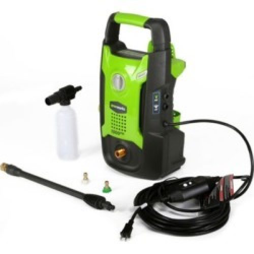 Greenworks GPW1501 13A 1500 PSI 1.2 GPM Electric Pressure Washer, 20 ft. Hose, 5100802