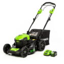Greenworks 40V 21-inch Brushless Self-Propelled Lawn Mower with 5Ah Battery and Charger, 2515602