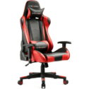 GTRACING Gaming Chair Office Chair PU Leather with Adjustable Headrest and Lumbar Pillow, Red