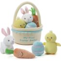 GUND Baby My First Easter Basket 5-Piece Plush Playset with Rattle, Squeaker & Crinkle Plush Toys, Sensory Toy for Babies...