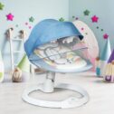 Gymax Baby Swing Electric Rocking Chair w/Bluetooth Music Timer Mosquito Net Blue