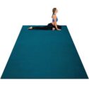 Gymax Large Yoga Mat 7' x 5' x 8 mm Thick Workout Mats for Home Gym Flooring Blue