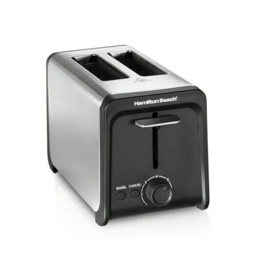 Hamilton Beach 2 Slice Toaster with Wide Slots, Bagel Function, Toast Boost, Stainless, New, 22997F