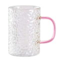 Hammered Tea Cup Easter Coffee Cups Glass Mugs Water Glasses Office Beverage Pink