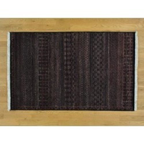 Hand Knotted Multicolored Clearance with Wool Oriental Rug - 3'9 x 6'
