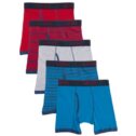 Hanes Boys' Underwear, 5 Pack Tagless ComfortSoft Boxer Briefs, Sizes S-XL