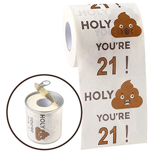 Happy 21st Birthday Gifts for Women and Men | 3-Ply Funny Toilet Paper Roll | 21st Birthday Toilet Paper |...