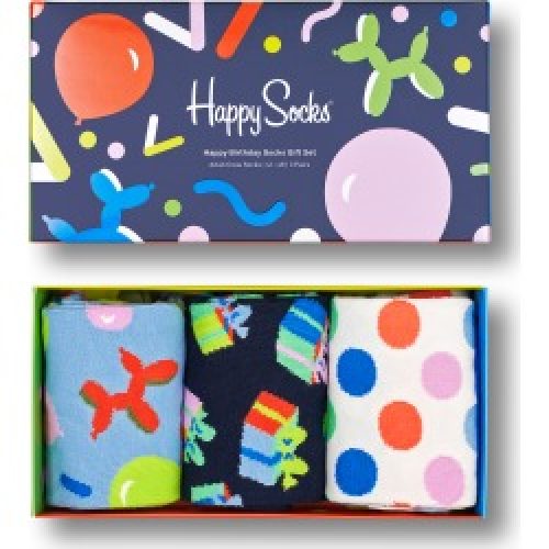 Happy Birthday Socks Gift Box 3-Pack