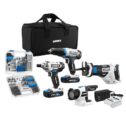HART 20-Volt Cordless 4-Tool Combo Kit & 200-Piece Drill & Driver Accessory Kit, 16-inch Storage Bag, Charger & (2) 20-Volt...
