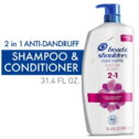 Head & Shoulders 2 in 1 Shampoo Conditioner, Smooth Silky, 31.4 fl oz