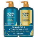 Head & Shoulders Royal Oils Dandruff Shampoo & Conditioner Set With Coconut Oil And Apple Cider Vinegar, Curly Hair Products,...