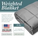 Heavy Weighted Blanket Queen Size 15lb Deep Sleep Reduce Anxiety