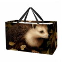 Hedgehog Large Capacity Oxford Cloth Picnic Basket Reusable Laundry Bag Easter Basket Foldable Box