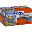 Hefty Steelsak Heavy Duty Large Trash Bags, Black, Unscented, 39 Gallon, 28 Count