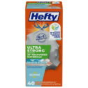 Hefty Ultra Strong 13 gallon Trash Bags, Tall Kitchen Trash Bags Made with Recovered Materials, Including Coastal Plastic, Gray, Seaside...