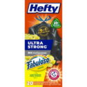 Hefty Ultra Strong Multipurpose Large Trash Bags, Black, Fabuloso Lemon Scent, Made with 20% Post-Consumer Recycled Materials, 30 Gallon, 20...