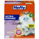 Hefty Ultra Strong Tall Kitchen Trash Bags, Lavender & Sweet Vanilla Scent,13 Gallon, 80 Count