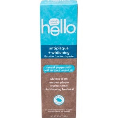Hello Antiplaque + Whitening Toothpaste, Fluoride Free - 4.7 oz