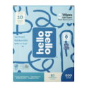 Hello Bello Baby Wipes, 600 Unscented Plant-Based Wipes, 10 Pouch Box (Choose Your Count)