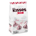 HERSHEY'S, KISSES, Candy Cane Mint Flavored Candy, Individually Wrapped, 33 oz, Bag