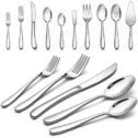 Hidove 45-Piece Heavy Duty Silverware Set with Serving Utensils, Stainless Steel Flatware Set for 8, Thick Cutlery Eating Utensils Include...