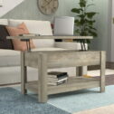 Hillsdale Coover Wood Rectangle Lift Top Coffee Table, Driftwood Gray