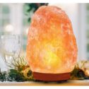 Himalayan Aroma - Himalayan Salt Lamp, 6-8 lbs, 7-8 inch Height, Handmade, Dimmer Switch, Wood Base, Home Decor