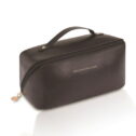 Hinzonek Large Capacity Travel Cosmetic Bag, PU Leather Waterproof Cosmetic Bag with Zipper, Women Portable Travel Makeup Bag with Handle...