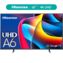 Hisense 65-Inch Class A6 Series 4K UHD Google Smart TV (65A6N, 2024 Model) - 4K AI Upscaler, Game Mode Plus,...