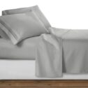 Holiday Gift Wrinkle-Free 4-Piece Bed Sheet Set, Deep Pocket up to 16 inch, Full Silver