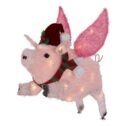 Holiday Time Light-up Outdoor Plush Flying Pig Decoration, 26