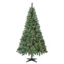 Holiday Time Pre-Lit Madison Pine Artificial Christmas Tree, 6.5', Mini Multicolor Lights