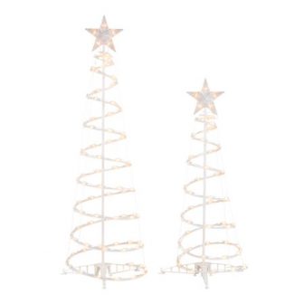 Holiday Time Prelit Clear Spiral Christmas Trees (set of 2): 4 ft...