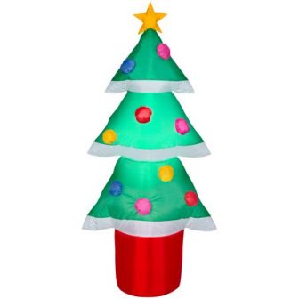 Holiday Time Yard Inflatables Christmas Tree, 4 ft