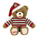 Holiday Time 2021 Snowflake Teddy Bear, Boy, Red Stripe