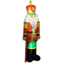 HOMCOM 8' Inflatable Christmas Nutcracker Soldier, Blow-Up LED Yard Display