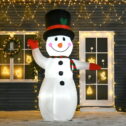 Homcom Christmas Inflatable Snowman with LED Lights for Garden Indoor Outdoor