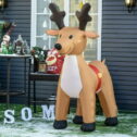 HomCom Reindeer Christmas Yard Inflatable, with LED Lights 70.75