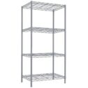 Home Basics 4-Tier Steel Wire Shelf, Grey
