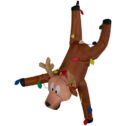 Home Accents Holiday 4 ft LED Hangin' On Reindeer Airblown Inflatable