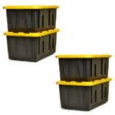 Homz Durabilt Heavy Duty 27 Gallon Plastic Organizer Storage Bin (2 Pack)