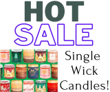 Single Wick Candles ONLY $6.50!! TODAYS TOP OFFER DEAL!