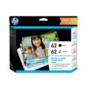 HP 62 Photo and Card Value Pack-30 sheet/4 x 6 in and 15 sheet/5 x 7 in,