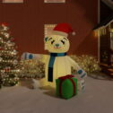Htovila Christmas Inflatable Teddy Bear 94.5