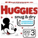 Huggies Snug & Dry Baby Diapers, Size 3, 200 Ct, One Month Supply