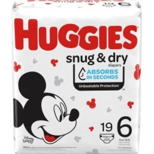 Huggies Snug & Dry Baby Diapers, Size 6 - 19 ct