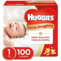 Huggies Little Snugglers Baby Diapers Size 1 100 Count GIGA JR PACK (Packaging may Vary)