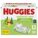 Huggies Natural Care Scented Baby Wipes Soft Pack 12 X 768ct - Disposable