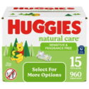 Huggies Natural Care Sensitive Baby Wipes Unscented 15 Pack 960 Total Ct(Select for More Options)